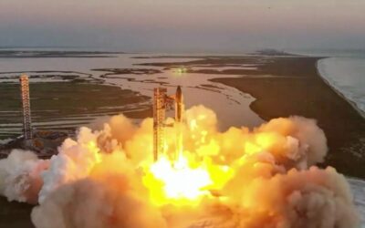 SpaceX catches Starship rocket booster for first time ever as it returns to Earth after launch