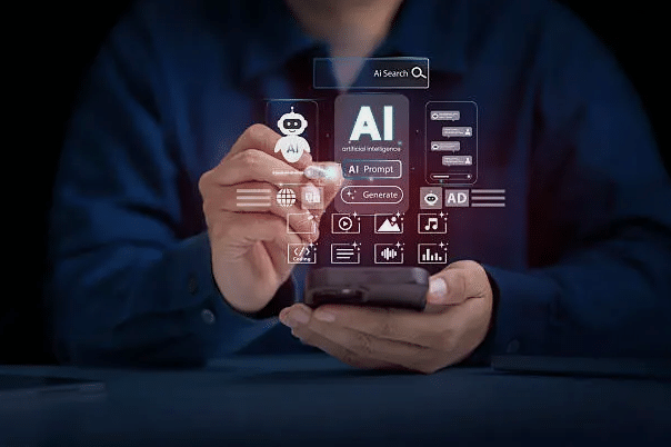 Enterprise Professional Using Holographic Apps